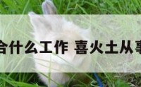 喜火土适合什么工作 喜火土从事什么行业