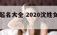 沈姓女孩起名大全 2020沈姓女孩取名高分