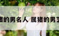 属猪的男名人 属猪的男艺人
