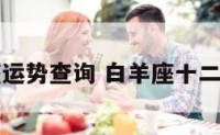 白羊星座运势查询 白羊座十二星座运势