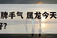 属龙的今天打牌手气 属龙今天打牌手气怎样,坐什么方位好?