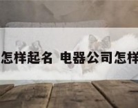 电器公司怎样起名 电器公司怎样起名好听
