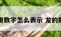 龙用数字怎么表示 龙的数字