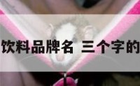 取个三字饮料品牌名 三个字的饮料种类