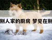 梦见去了别人家的厨房 梦见在别人家厨房
