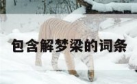 包含解梦梁的词条