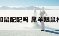 属羊和鼠配配吗 属羊跟鼠相配吗