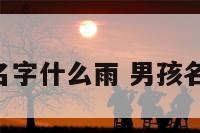 男孩名字什么雨 男孩名字 雨