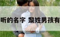 黎姓男孩好听的名字 黎姓男孩有诗意的名字