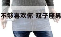 双子座男生不够喜欢你 双子座男不再喜欢一个人的表现