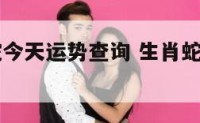 十二生肖蛇今天运势查询 生肖蛇的今天今日运程