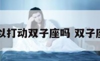 执着可以打动双子座吗 双子座执行力