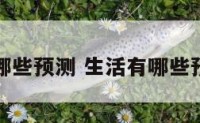 生活有哪些预测 生活有哪些预测方法