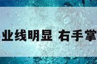 右手事业线明显 右手掌事业线