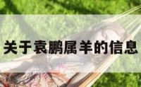 关于袁鹏属羊的信息