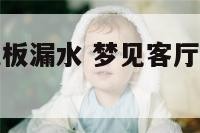 梦见客厅天花板漏水 梦见客厅天花板漏水怎么回事