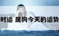 属狗今天时运 属狗今天的运势水墨先生