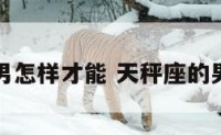 天秤座男怎样才能 天秤座的男人怎样