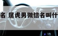 属虎男微信名 属虎男微信名叫什么能带来好运