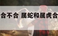 属蛇和属虎合不合 属蛇和属虎合不合在一起工作