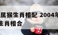 2004年属猴生肖相配 2004年属猴的与什么生肖相合