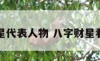 八字中财星代表人物 八字财星看财富等级