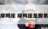 腹黑的摩羯座 摩羯座是腹黑星座吗