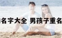 男孩重复的名字大全 男孩子重名字最多排名