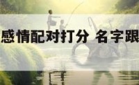 名字与恋人感情配对打分 名字跟名字配对指数