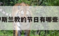 关于伊斯兰教的节日有哪些的信息