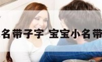 宝宝起名带子字 宝宝小名带子字的