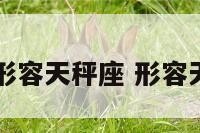 用一个成语形容天秤座 形容天秤座的句子