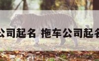 拖车公司起名 拖车公司起名大全