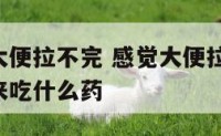 怎么感觉大便拉不完 感觉大便拉不完,但是又拉不出来吃什么药