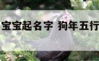 狗年缺水男宝宝起名字 狗年五行缺水取名男孩