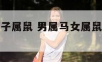 男子属马女子属鼠 男属马女属鼠适合做夫妻吗