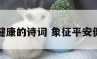 代表平安健康的诗词 象征平安健康的诗句