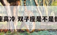 双子座高冷 双子座是不是很高冷
