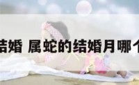 属蛇的结婚 属蛇的结婚月哪个月最好
