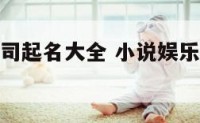 小说娱乐公司起名大全 小说娱乐公司起名大全最新