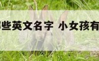 小女孩有哪些英文名字 小女孩有哪些英文名字可以取