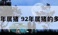 92年属猪 92年属猪的多大