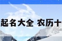 农历十月属狗起名大全 农历十月出生的属狗