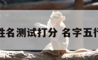 名典五行姓名测试打分 名字五行免费测试