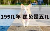 属兔的是195几年 属兔是五几年出生的