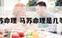 马苏命理 马苏命理是几等命