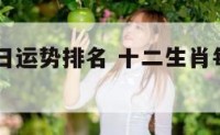12生肖每日运势排名 十二生肖每日运势查询