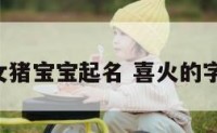 喜火女猪宝宝起名 喜火的字 女孩
