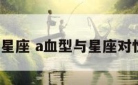 a型血和星座 a血型与星座对性格分析
