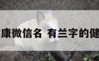 有兰字的健康微信名 有兰字的健康微信名字